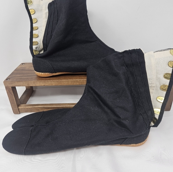 Japanese Tabi Ninja Split Toe Low Top Shoes Men 12.5 - Picture 2 of 6